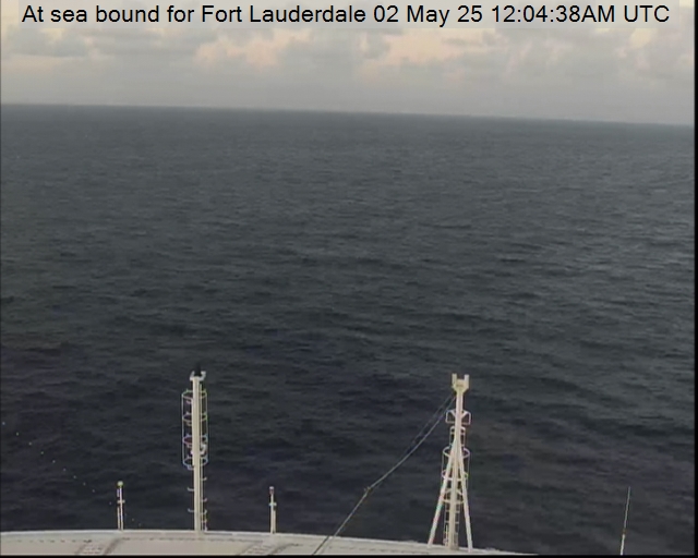 A live picture from the bridge of the Enchanted Princess